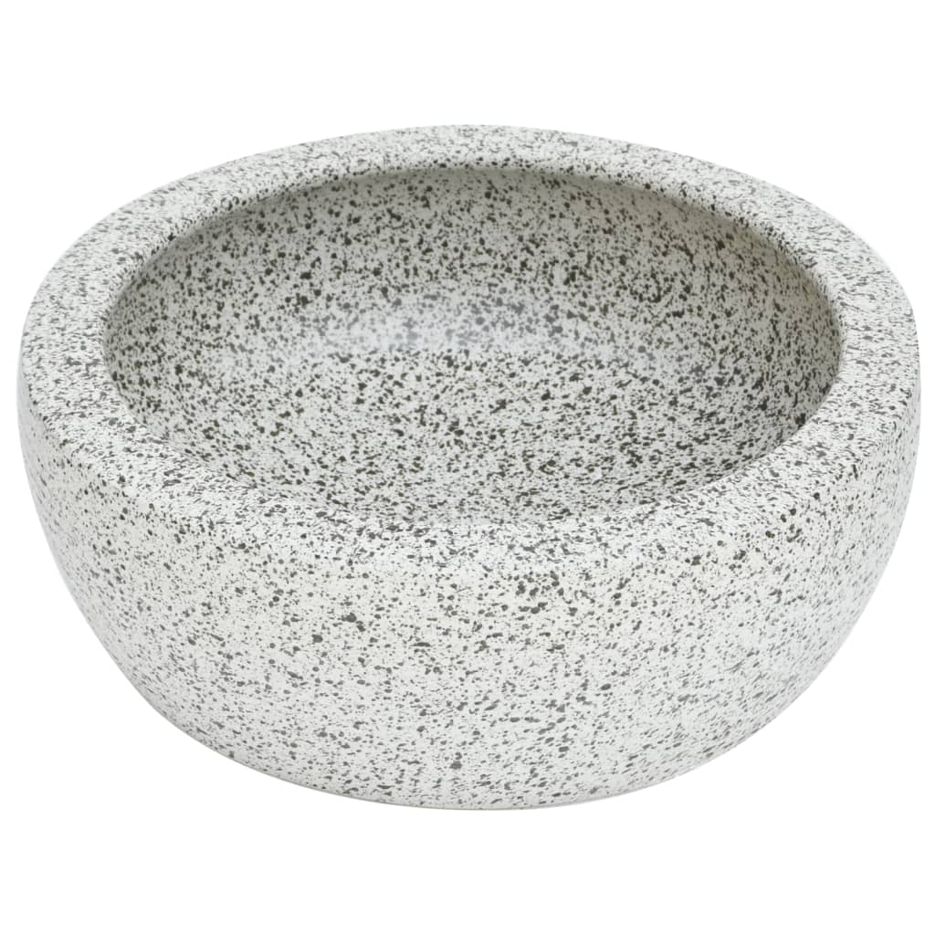 Lavatório de bancada redondo φ41x14 cm cerâmica cinzento