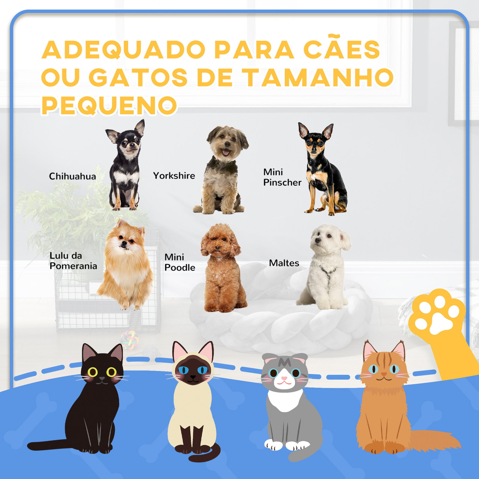 Cama para cães pequenos lavável cama para animais de estimação redonda com almofada independente 55x55x14 cm cinza