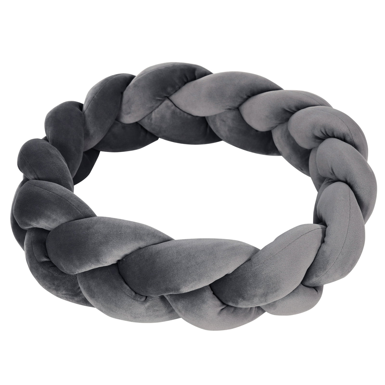 Cama para cães pequenos lavável cama para animais de estimação redonda com almofada independente 55x55x14 cm cinza