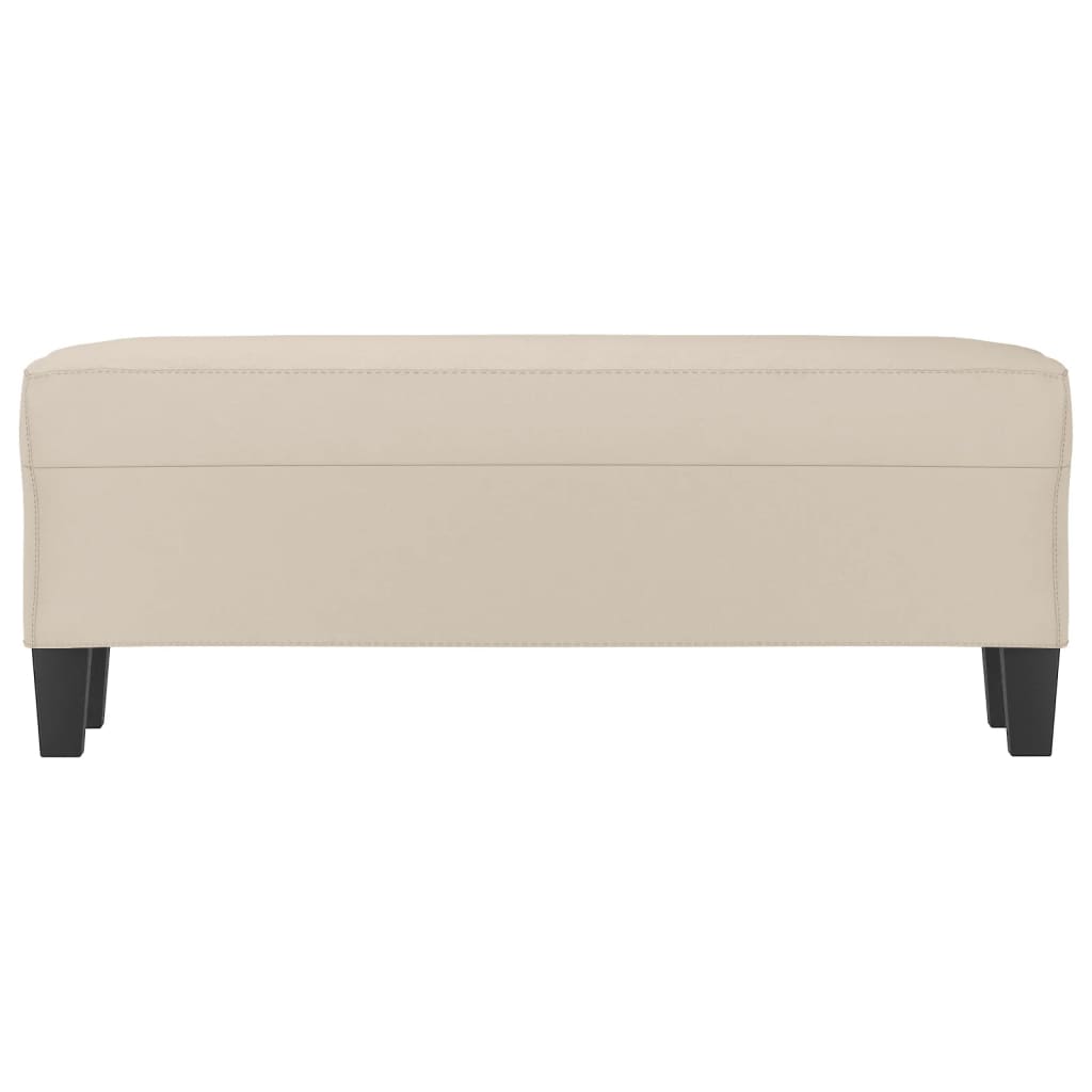 Banco 100x35x41 cm tecido de microfibra creme
