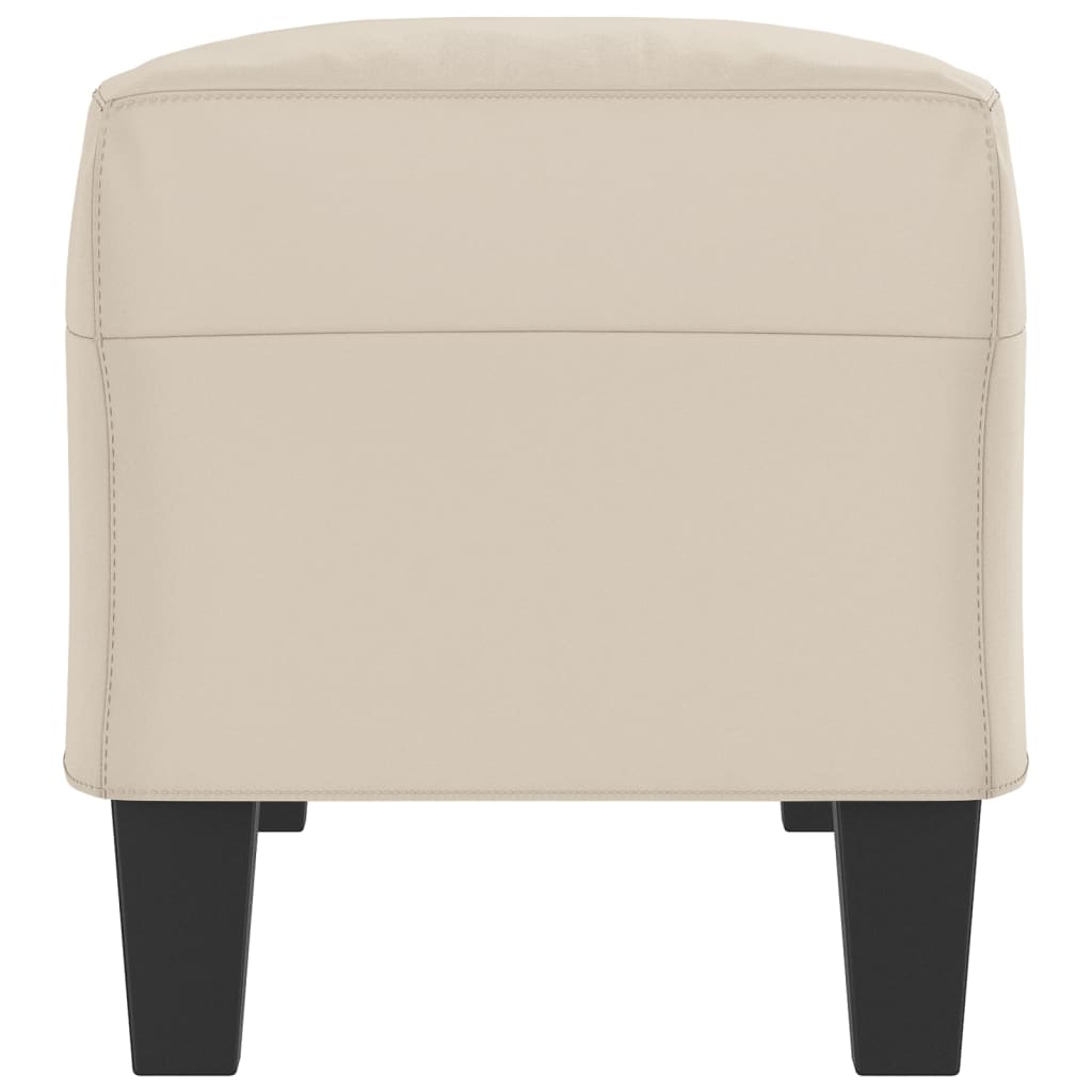 Banco 100x35x41 cm tecido de microfibra creme
