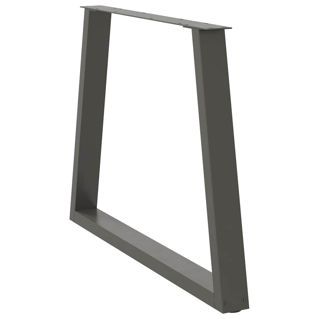 Pés para mesa de jantar em forma de v, 2 peças, antracite, 100x(72-73,3) cm, aço