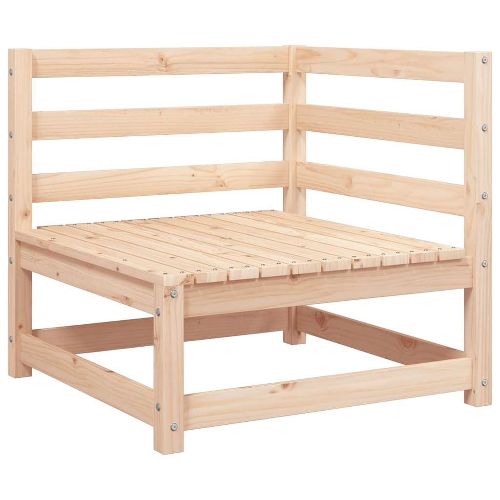 2 Pcs conjunto lounge de jardim com almofadões pinho maciço