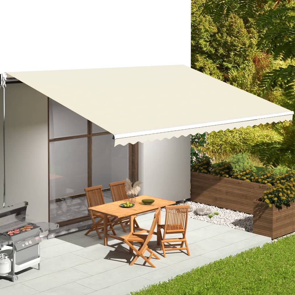 Tecido de substituição para toldo creme 600x350 cm poliéster