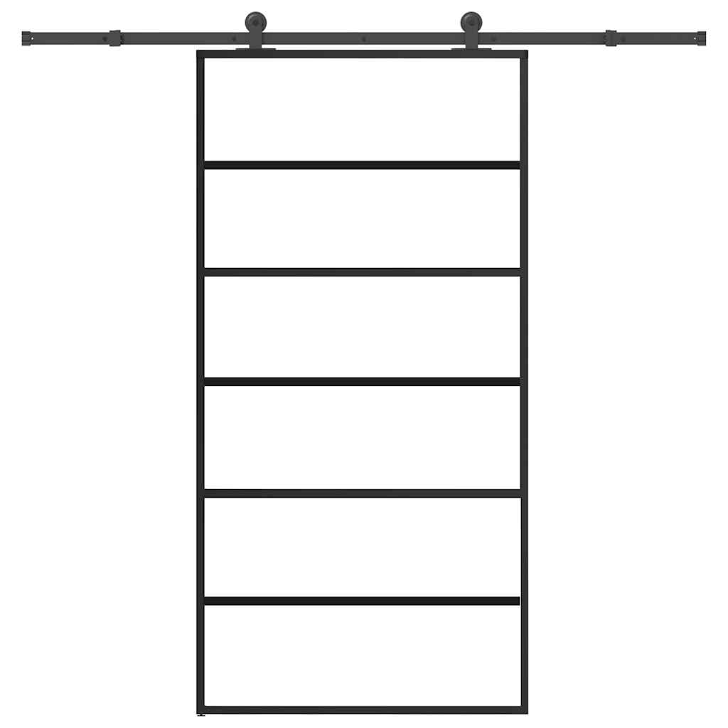 Porta deslizante c/ conj ferragens 102x205cm vidro esg/alumínio