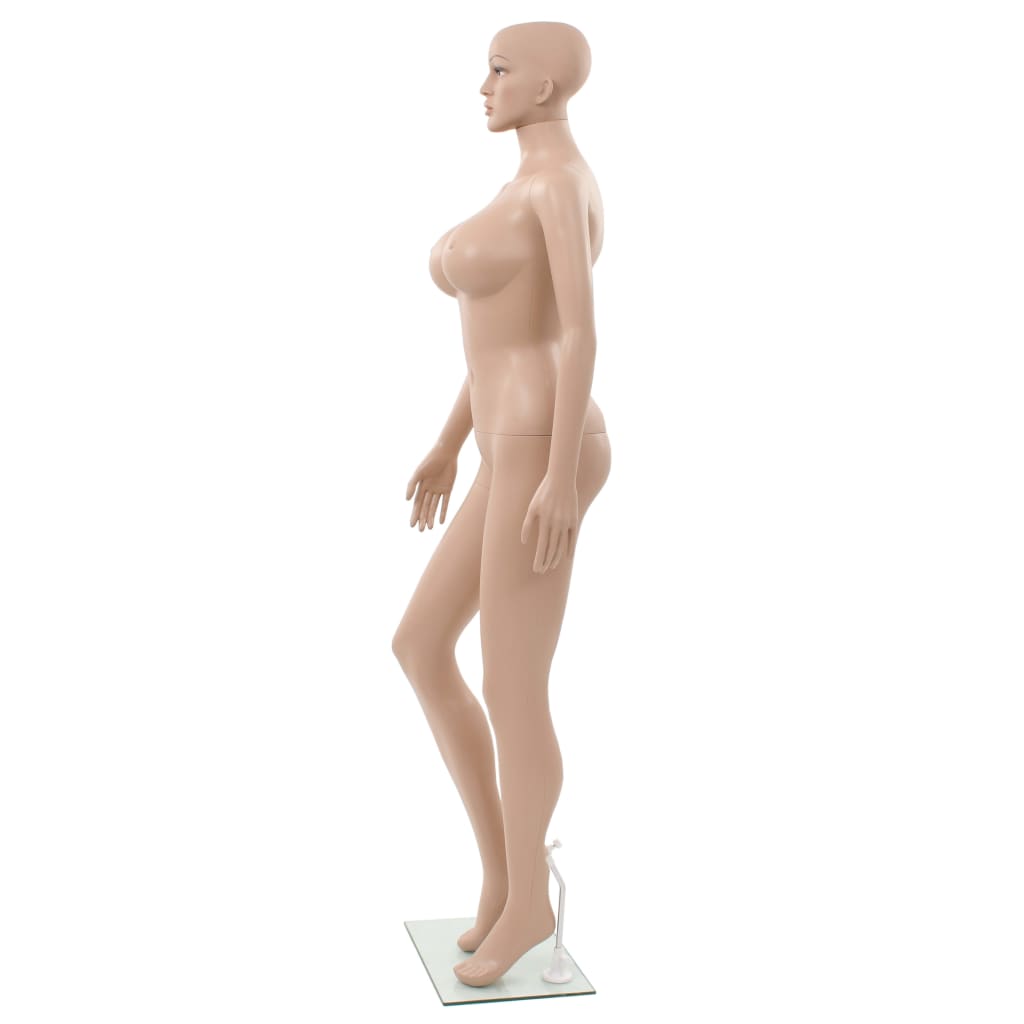 Manequim feminino sexy base de vidro 180 cm bege