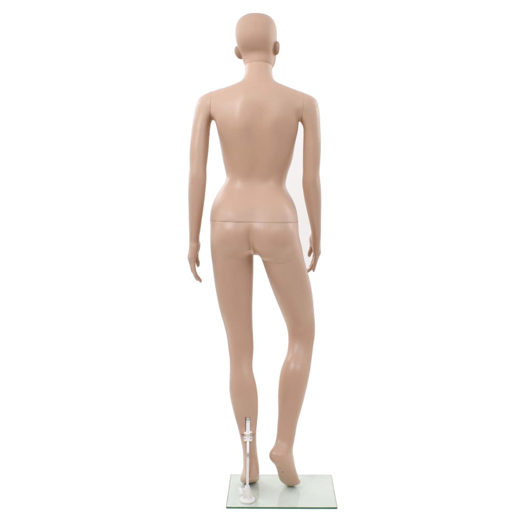 Manequim feminino sexy base de vidro 180 cm bege