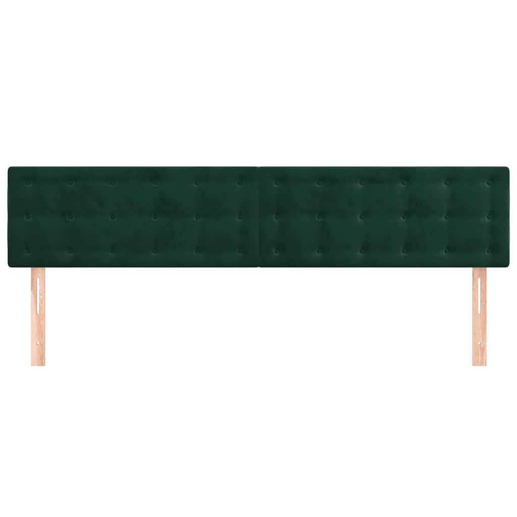 Cabeceiras verde-escuro 200x5x78/88 cm veludo