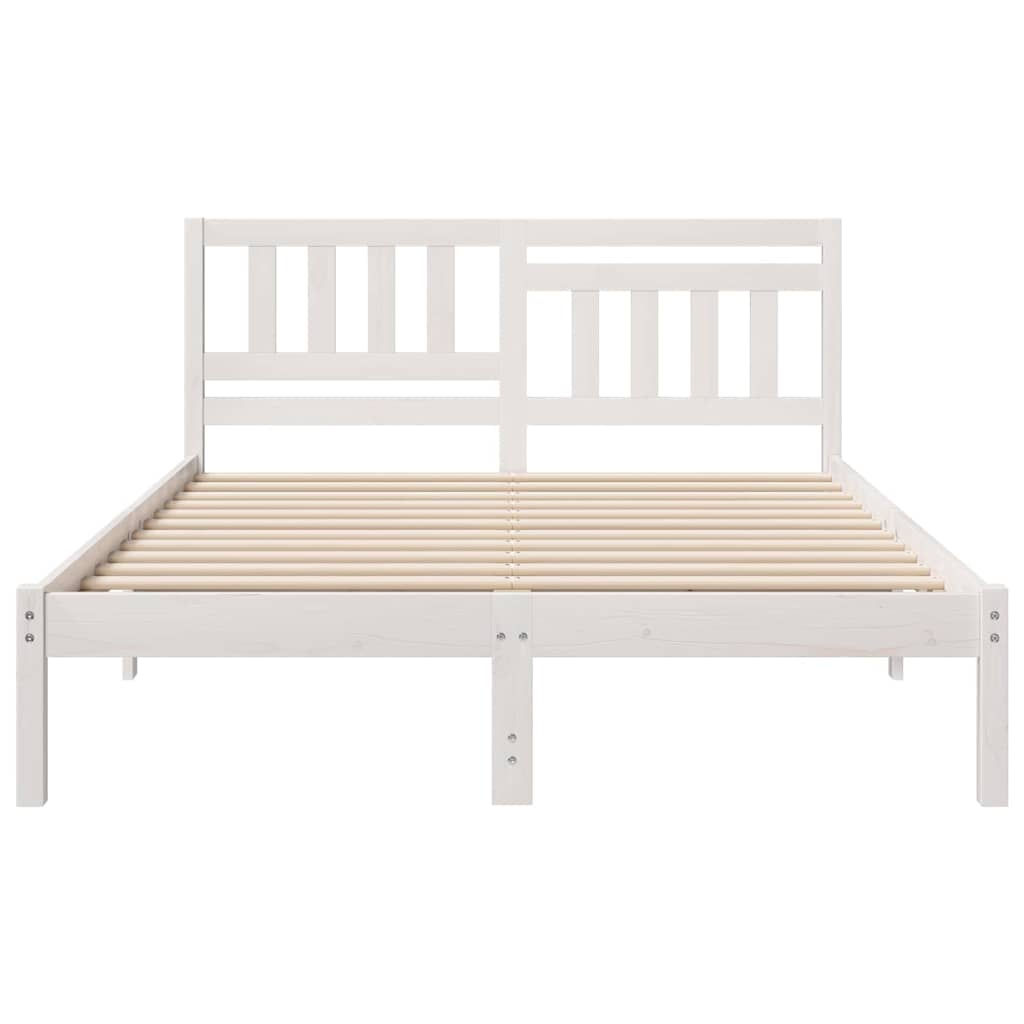 Estrutura da cama com cabeceira branco 120 x 200 cm