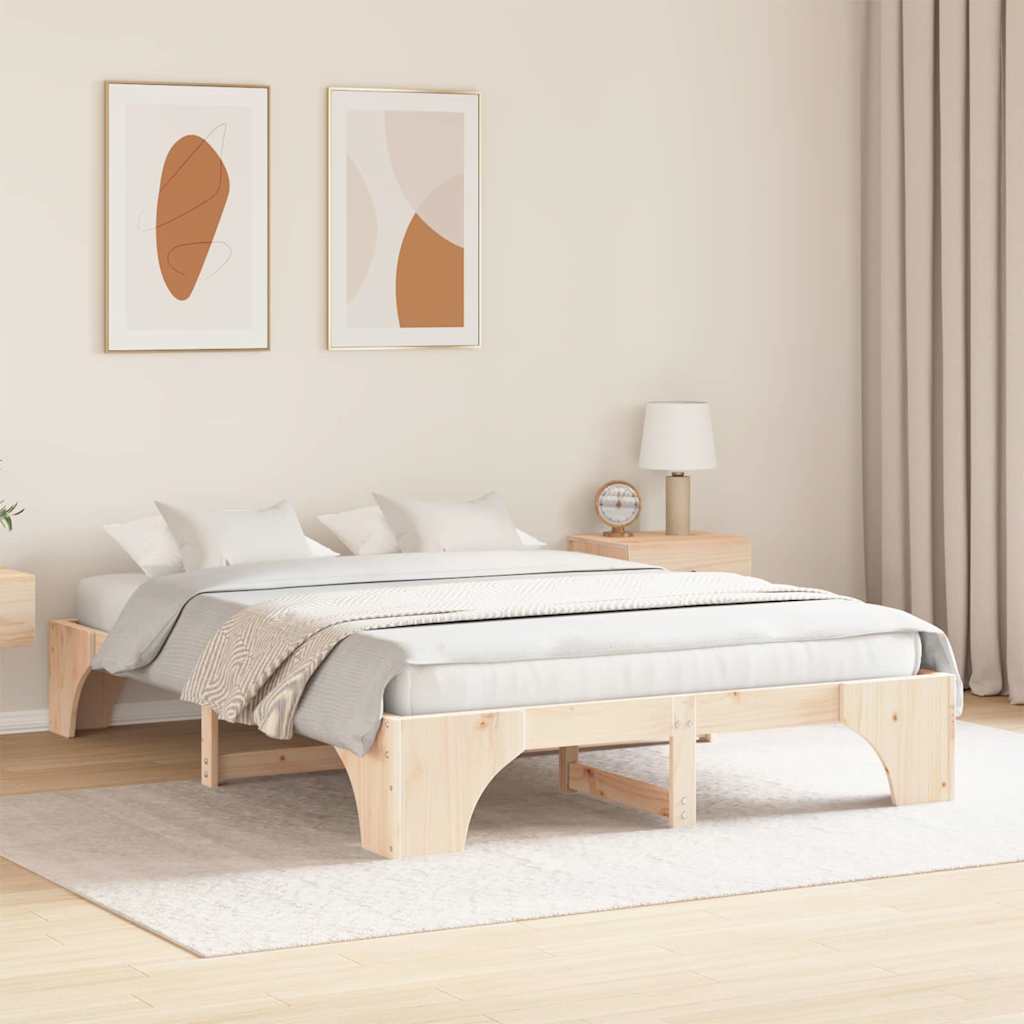 Estrutura da cama natural 150 x 200 cm