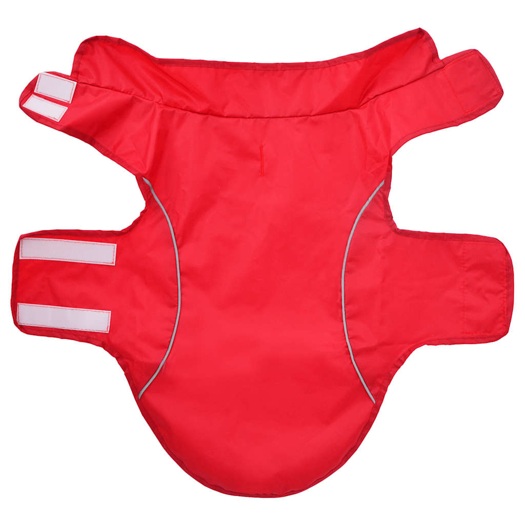 Capa de chuva para cães com tiras reflectoras vermelho xs