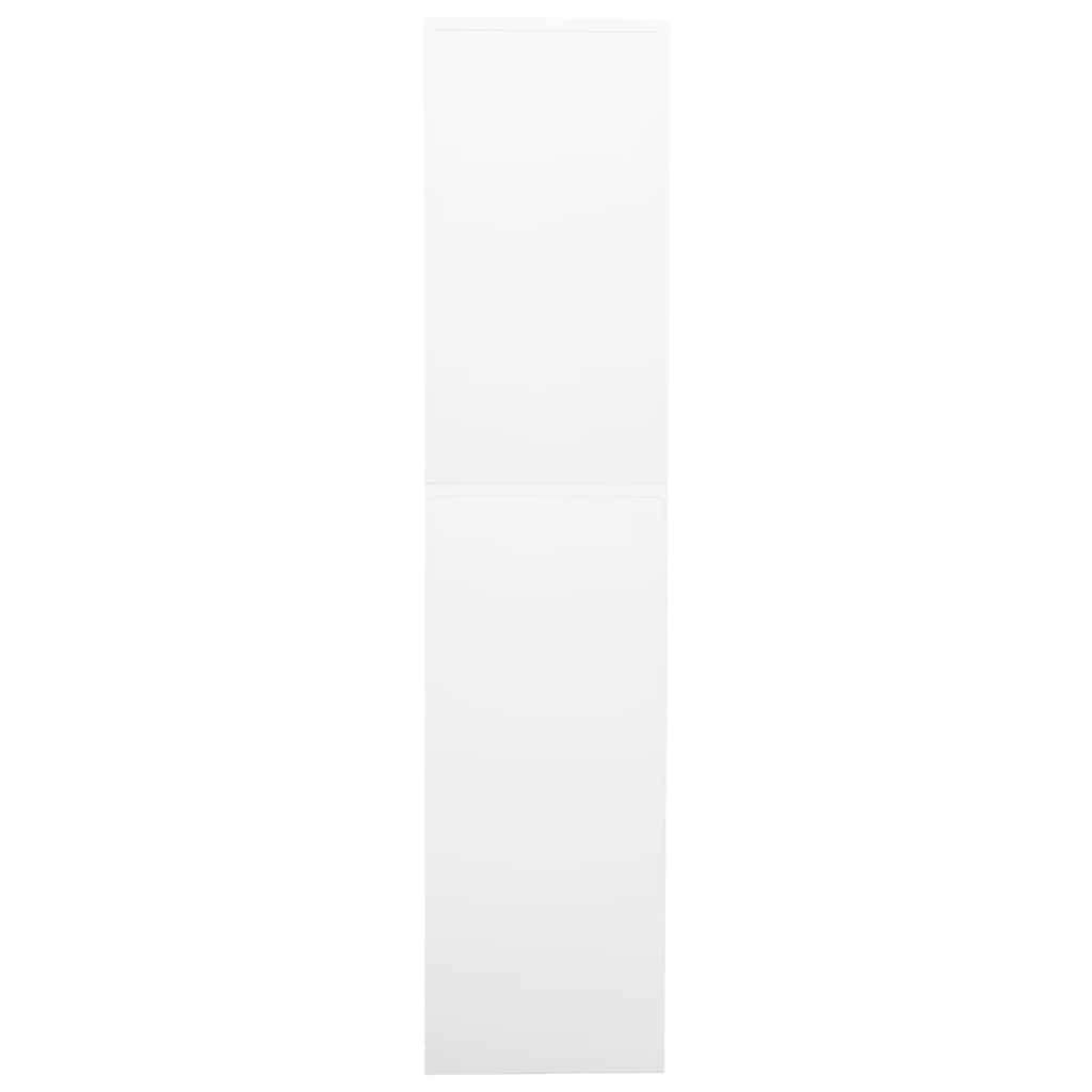 Armário de escritório 90x40x180 cm aço branco