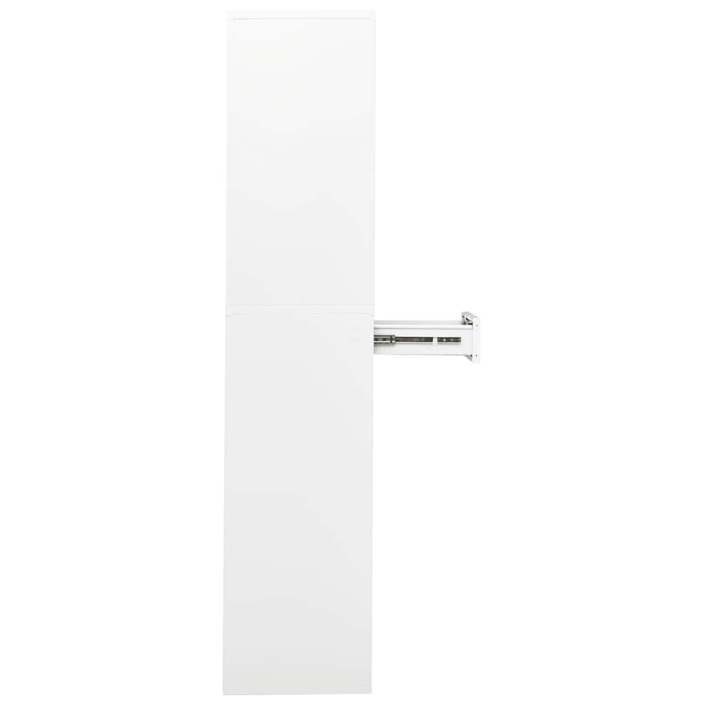 Armário de escritório 90x40x180 cm aço branco