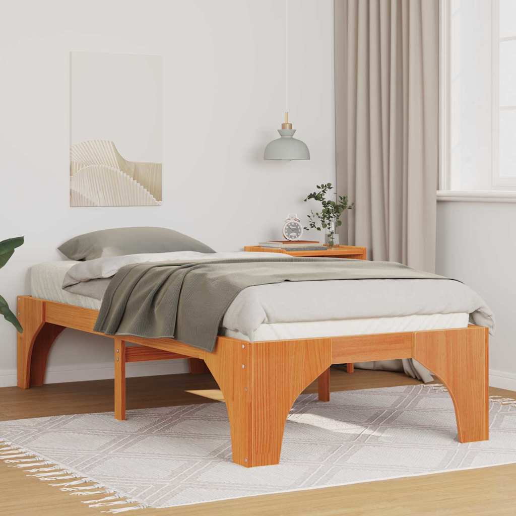 Estrutura da cama castanho 90 x 200 cm