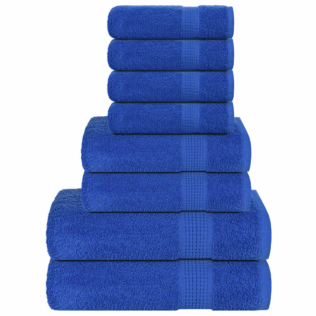 8Pcs conjunto de toalhas frogn 360 g/m² azul