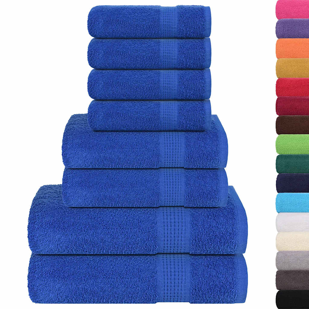 8Pcs conjunto de toalhas frogn 360 g/m² azul