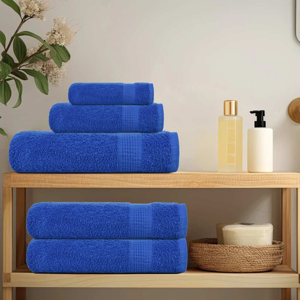 8Pcs conjunto de toalhas frogn 360 g/m² azul