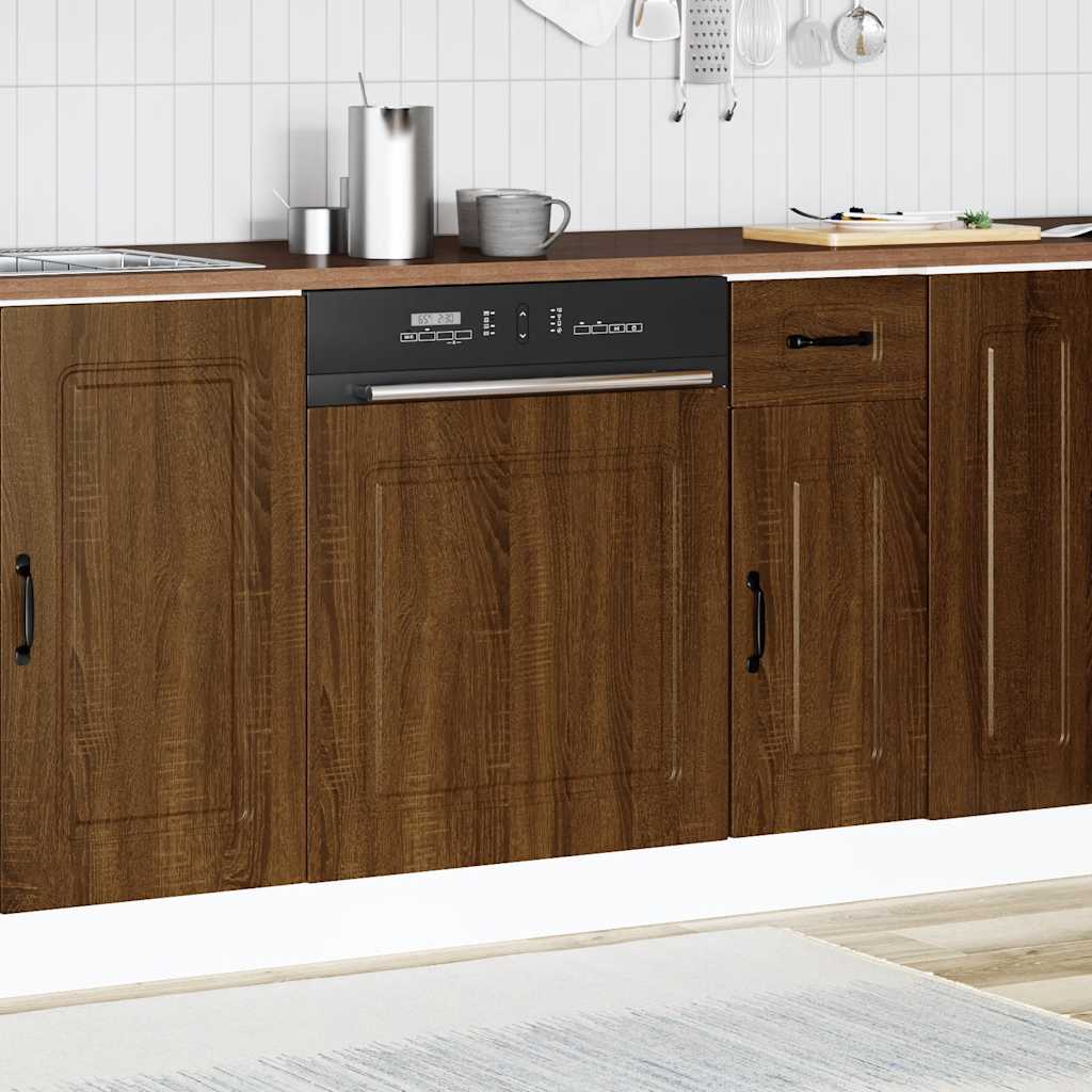 Painel máquina lavar louça kalmar 60x1,5x57cm carvalho castanho