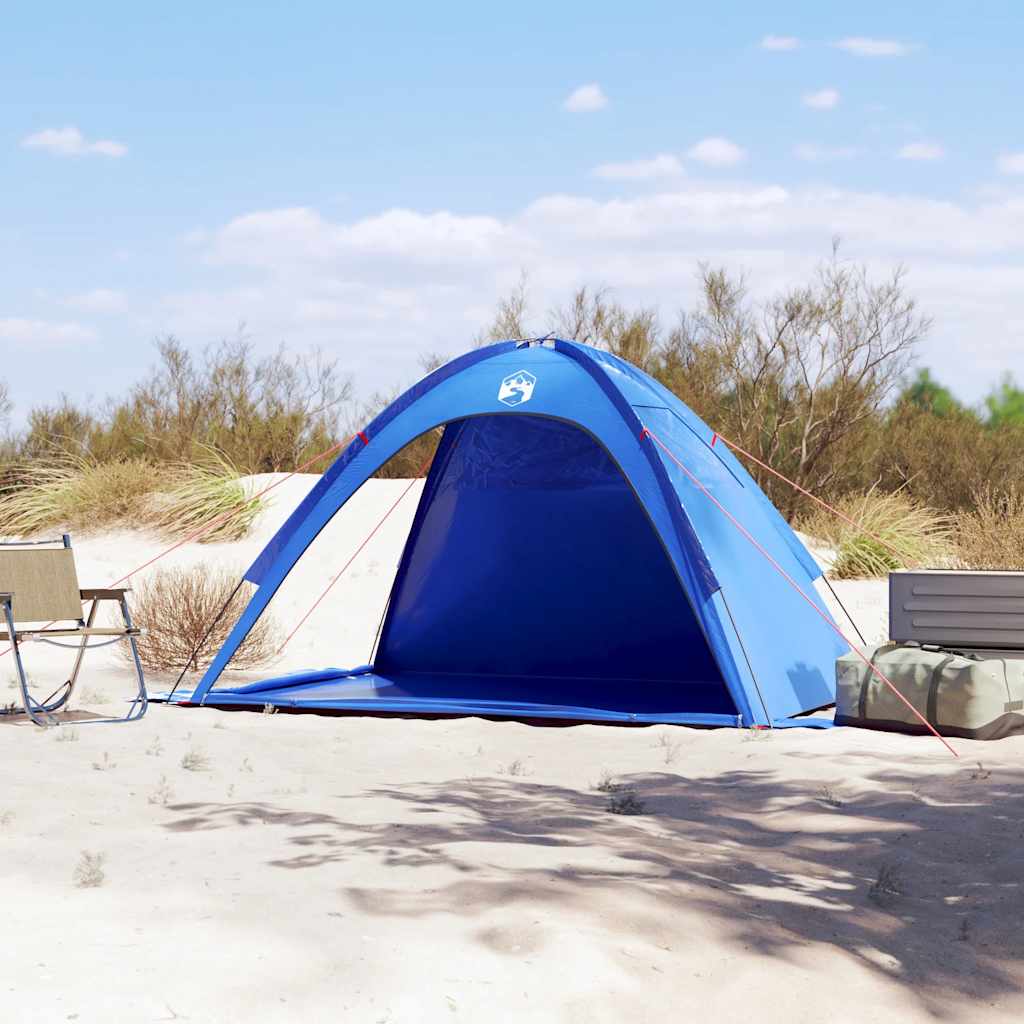 Tenda de praia impermeável azul ciano