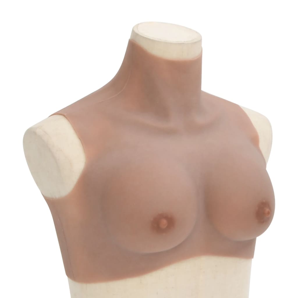 Peitoral de silicone bronzeado copa b