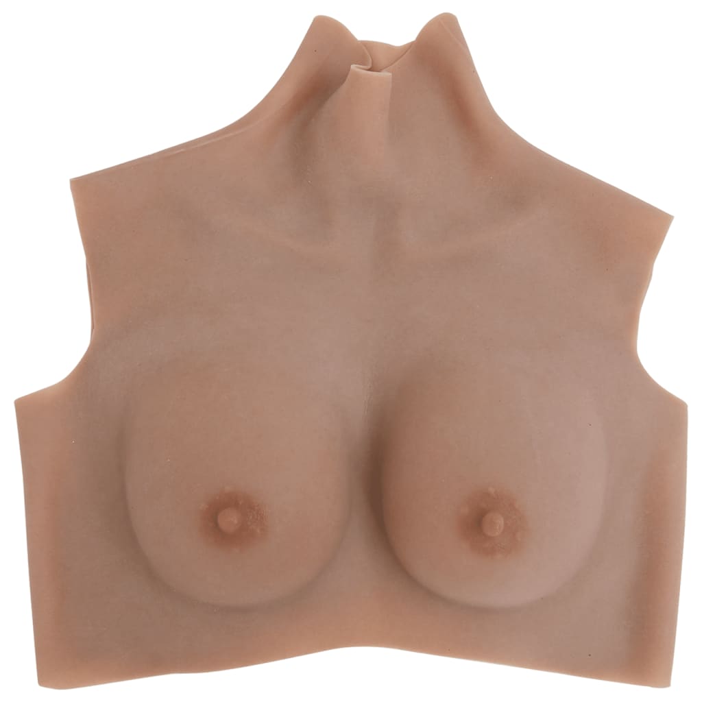 Peitoral de silicone bronzeado copa b