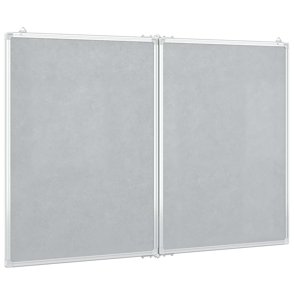 Quadro branco magnético dobrável 100x80x1,7 cm alumínio