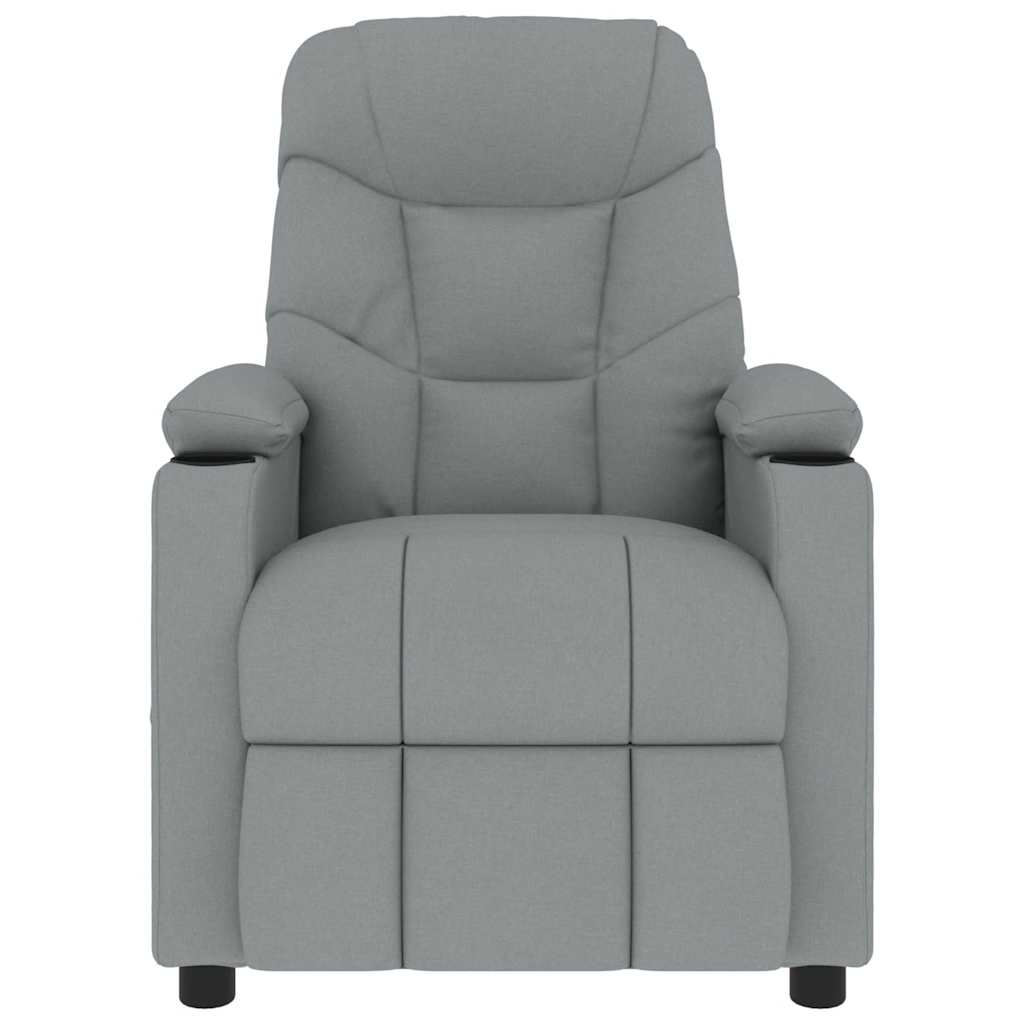 Poltrona de massagens tecido cinzento-claro
