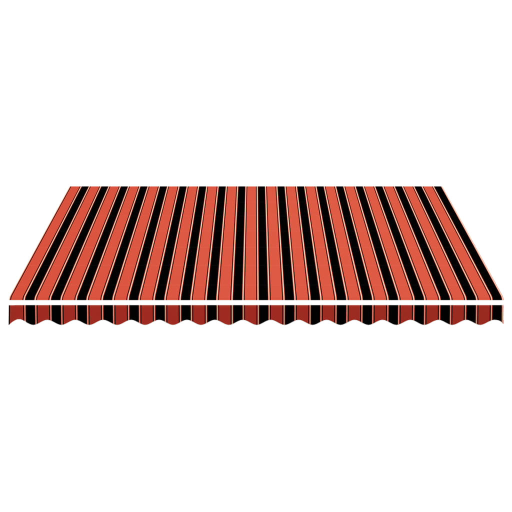 Tecido de substituição para toldo laranja e castanho 400x350 cm poliéster