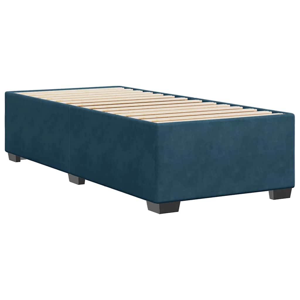 Estrutura de cama 80x200 cm veludo azul