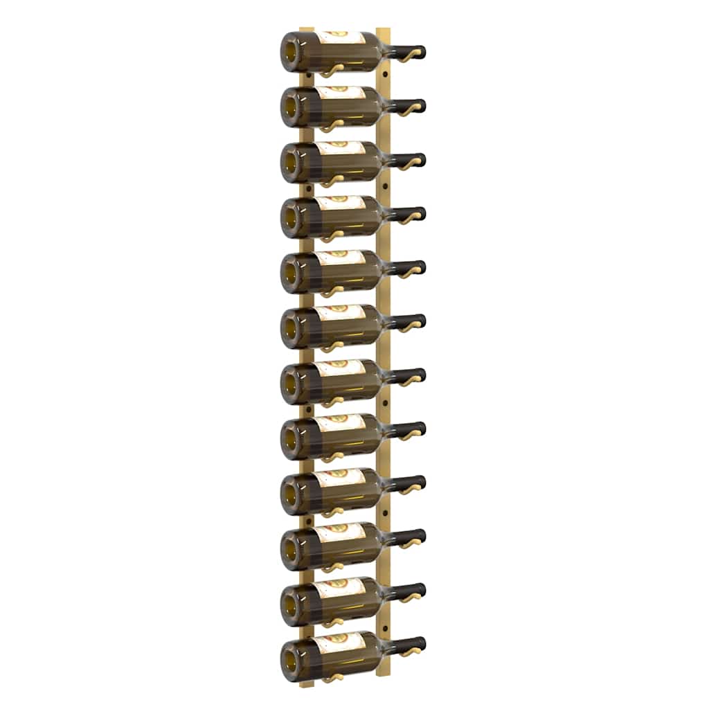 Garrafeira de parede para 12 garrafas ferro dourado
