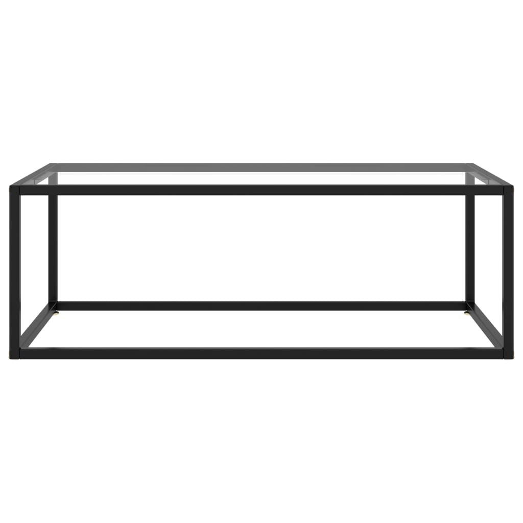 Mesa de centro 100x50x35 cm vidro temperado preto