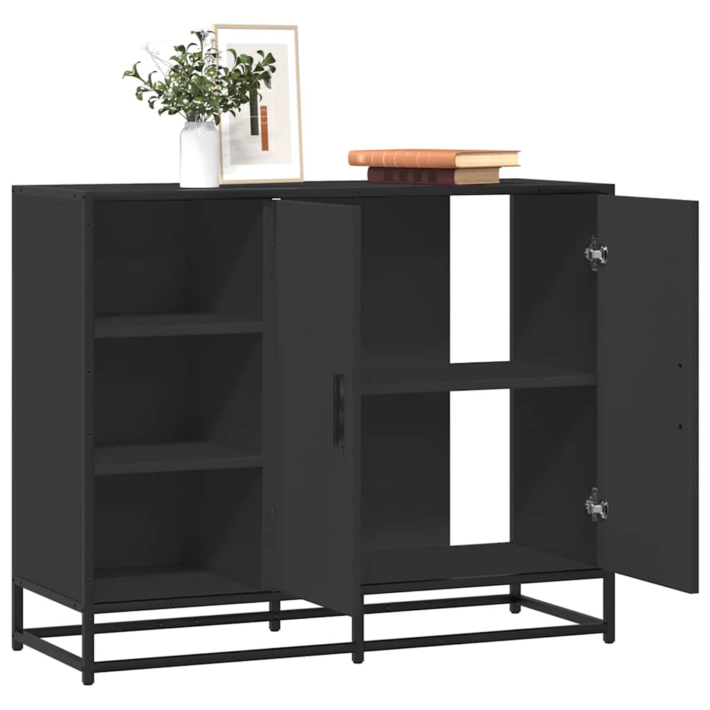 Aparador 92x35x76 cm derivados de madeira preto