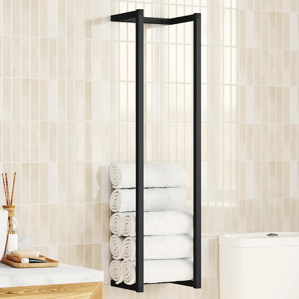 Toalheiro 25x20x95 cm ferro preto