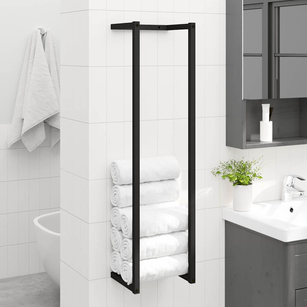 Toalheiro 25x20x95 cm ferro preto