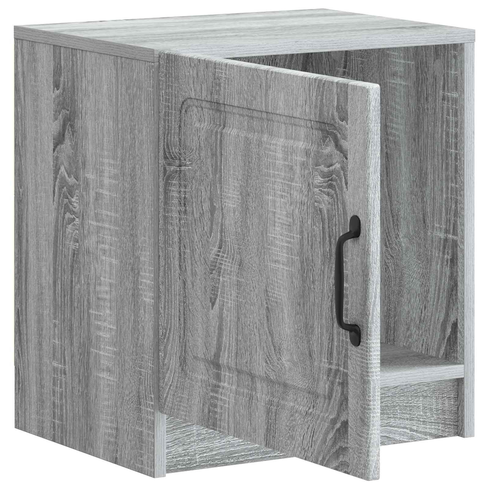Armário de cabeceira sonoma cinzento 43 x 34,5 x 47 cm