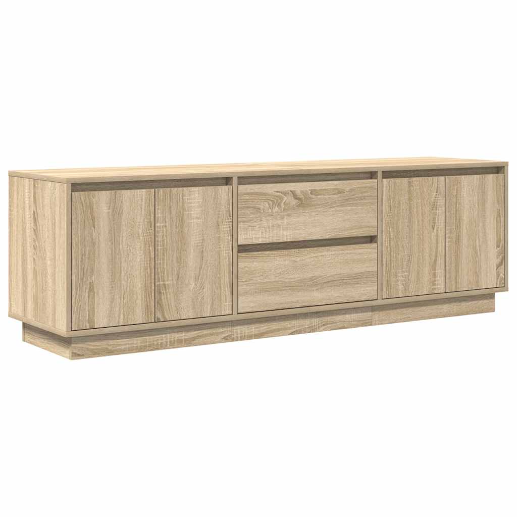 Móvel de TV com luzes LED 160,5x41x50 cm carvalho sonoma