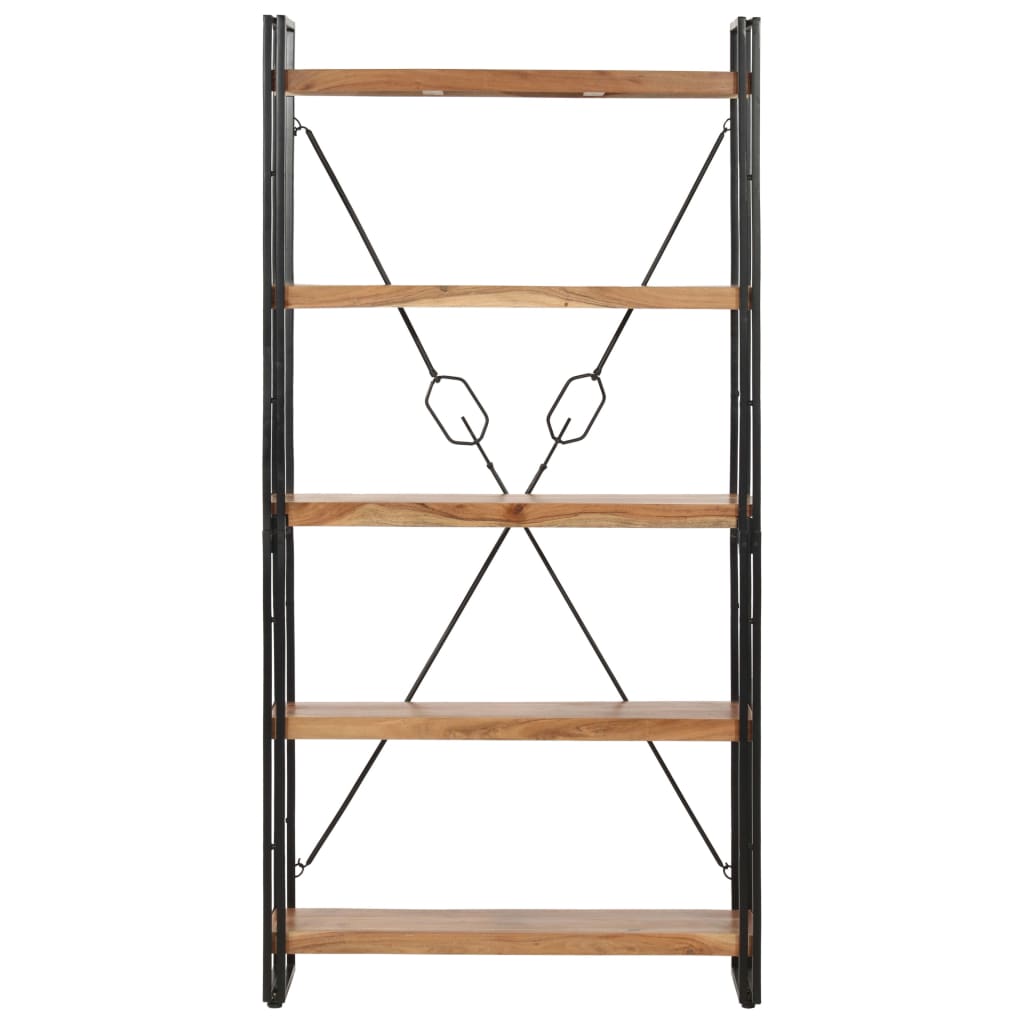 Estante com 5 prateleiras 90x30x180cm madeira de acácia maciça