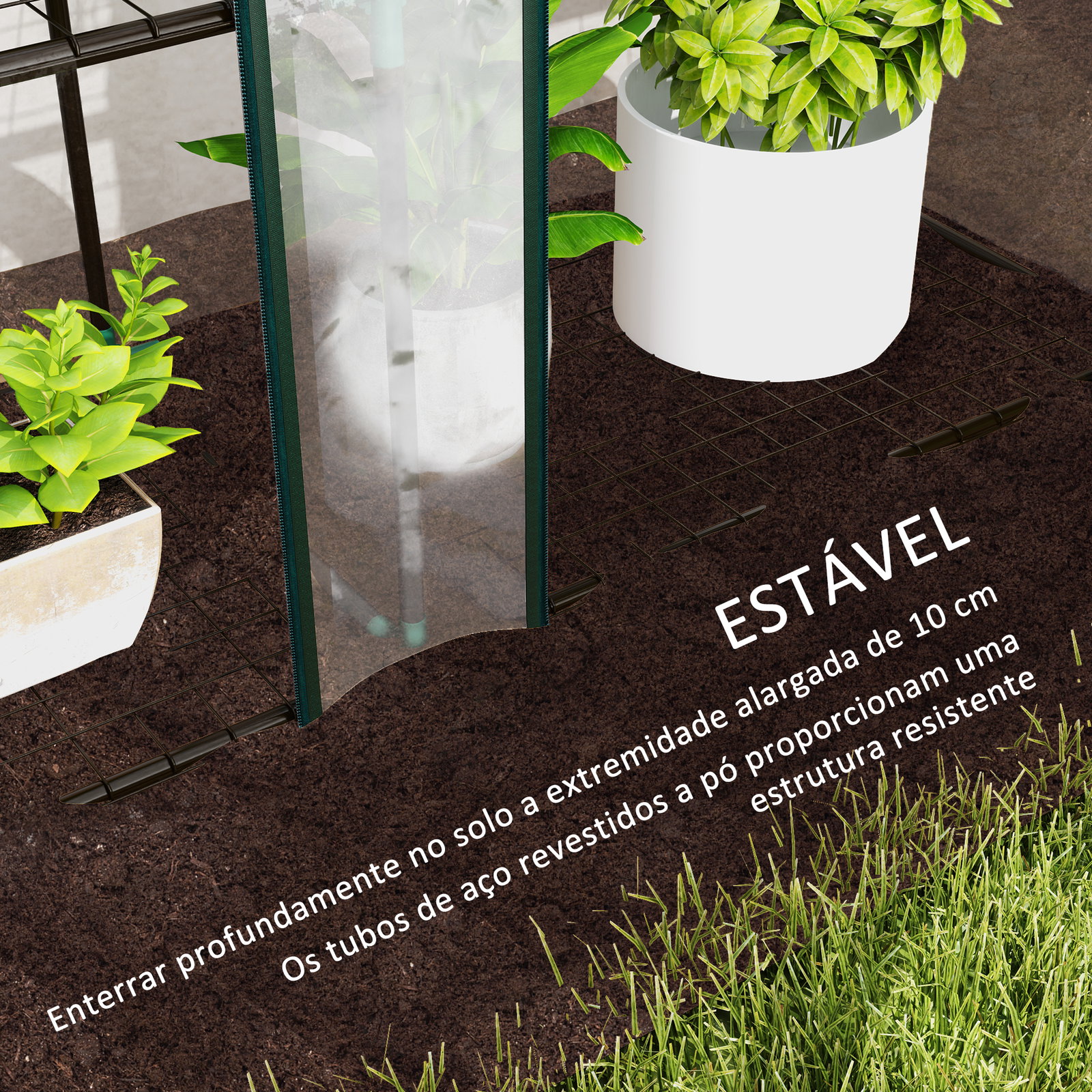 Estufa pequena com prateleiras de 3 níveis portas com fecho de correr estufa para cultivar 215x46x151 cm transparente