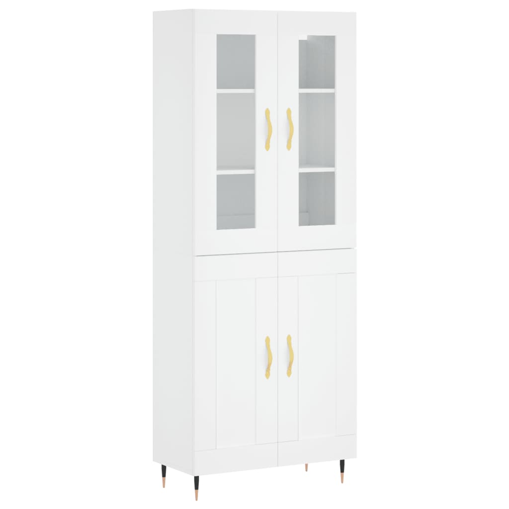 Armário alto 69,5x34x180 cm derivados de madeira branco