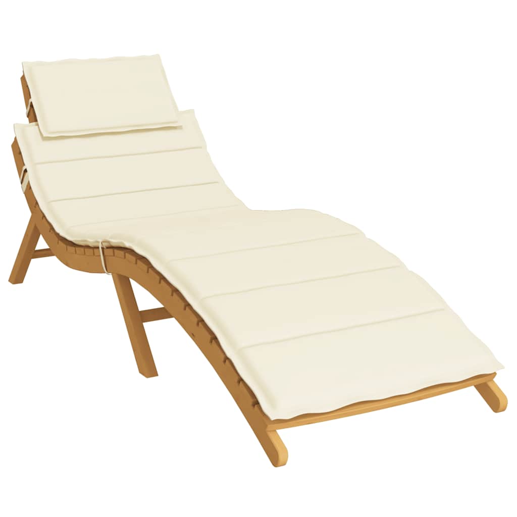Almofadão p/ espreguiçadeira 186x58x4 cm tecido oxford creme
