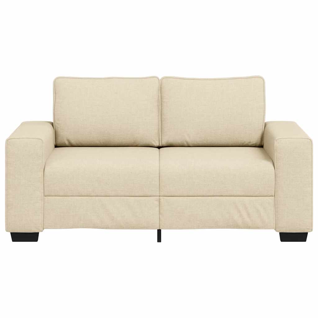 Sofá de 2 lugares tecido 160x77x82 cm cor creme