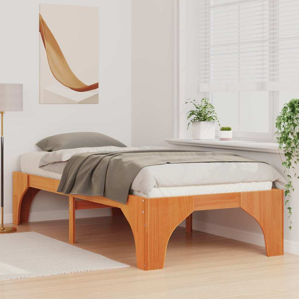 Estrutura da cama castanho 90 x 190 cm