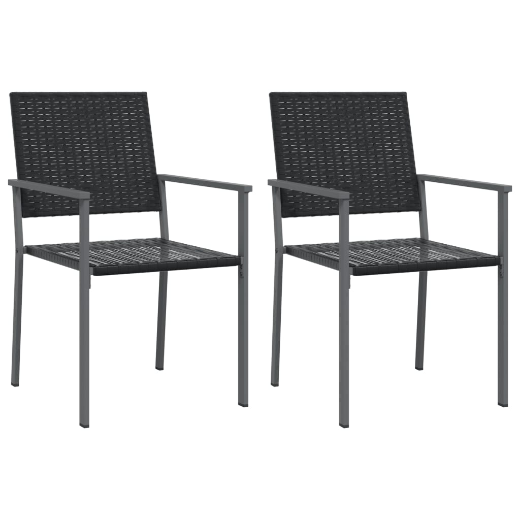 3 Pcs conjunto de jantar p/ jardim vime PE e aço
