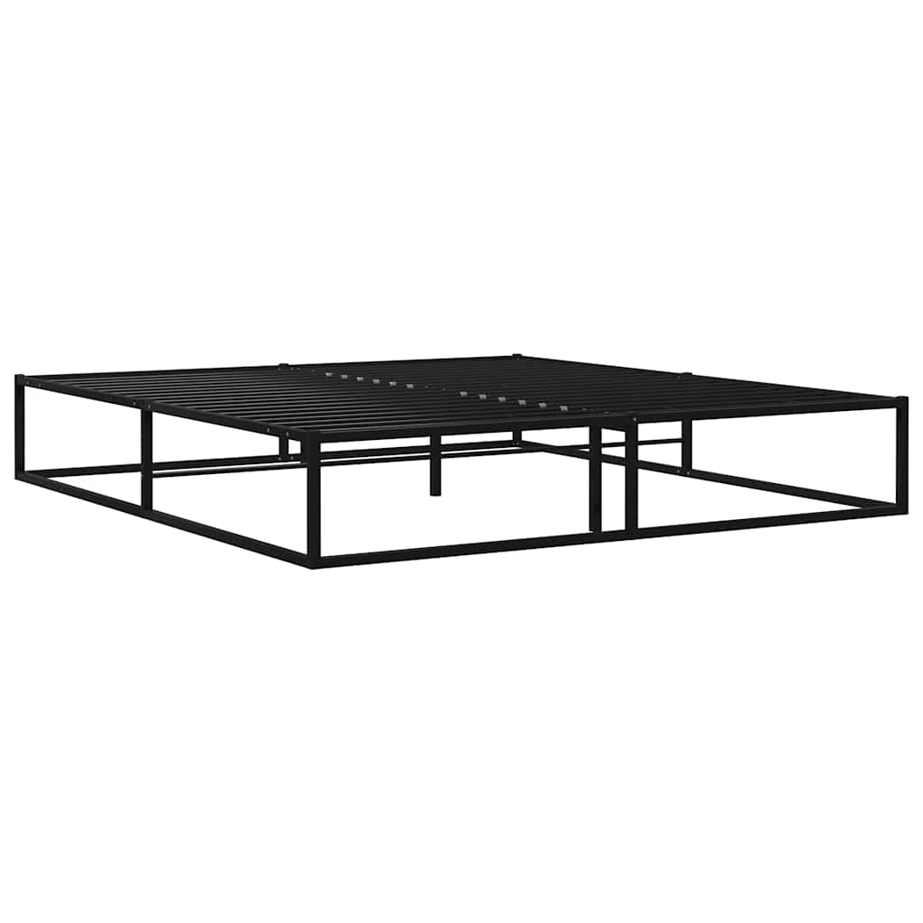 Estrutura de cama 160x200 cm metal preto