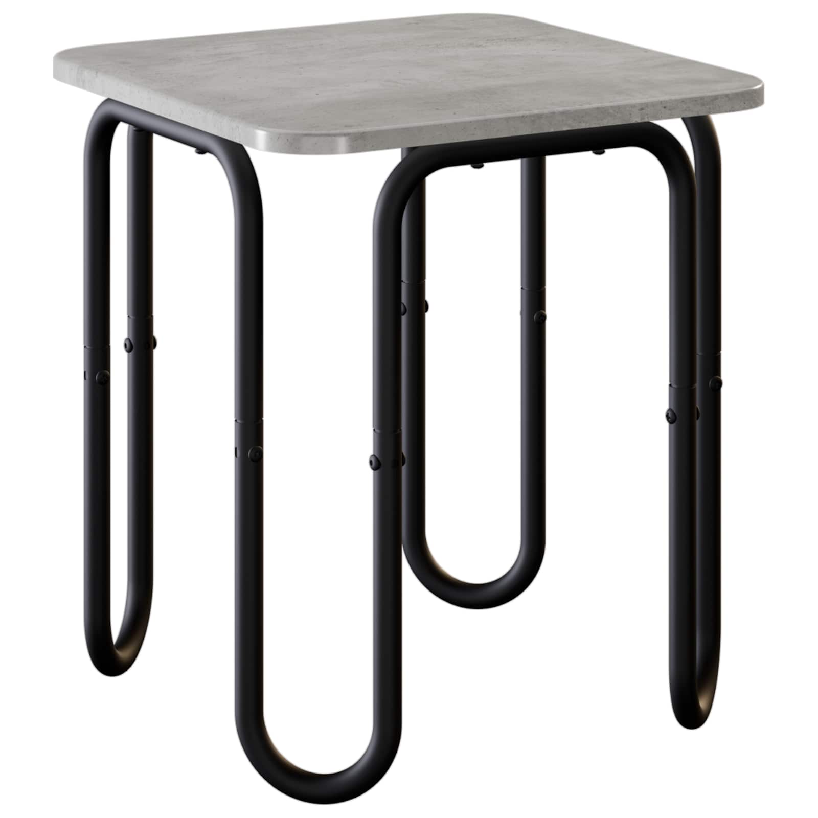 Mesa de centro cinzento cimento 40 x 40 x 45 cm