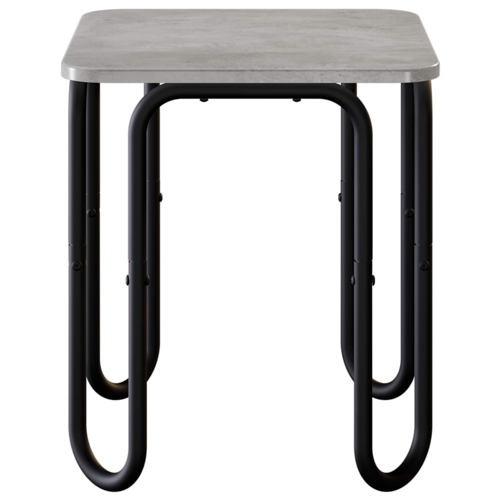 Mesa de centro cinzento cimento 40 x 40 x 45 cm