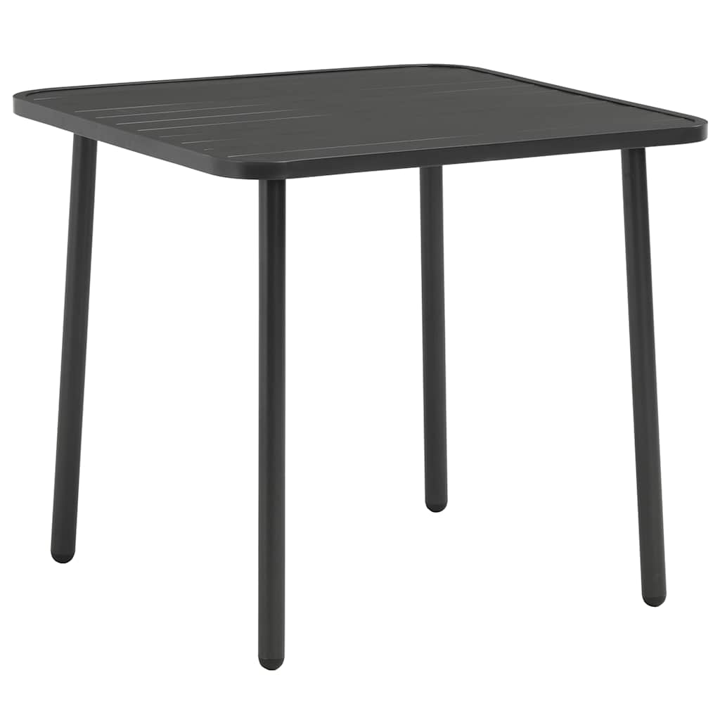 3 Pcs conjunto bistrô aço cinzento escuro