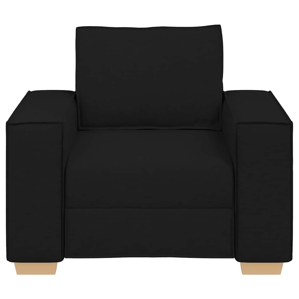 Sofá-cadeira preto 100x78x84 cm tecido