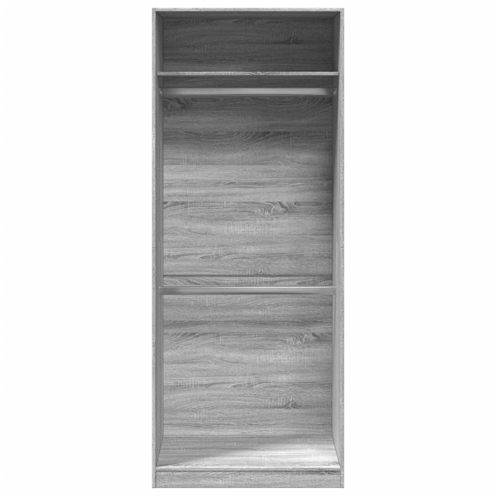 Roupeiro 80x50x200 cm derivados de madeira cinzento sonoma