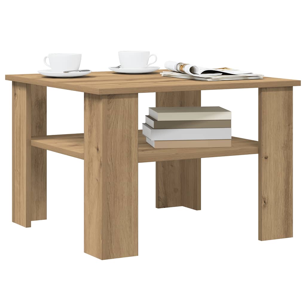 Mesa de centro 60x60x42 cm derivados madeira carvalho castanho